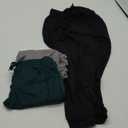 Real Essentials 3 Pack: Women's Ultra-Soft Lounge Joggers Athletic Yoga Pants with Pockets , L Black Grey Green