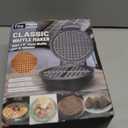 7 Inches Round Classic Waffle Maker Machine, Mini Waffle Maker, Non-stick Waffle Irons, Thin Waffle Maker Crispy, Black