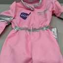 Astronaut Costume for Kids Space Suit for Girls with Helmet for Halloween Cosplay Career Day (5-7 Years)