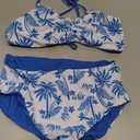 Teen Girls Swimsuits Two Piece Bikini Sets Bathing Suit with Reversible Top & Bottom (Blue, 13-14 Years)