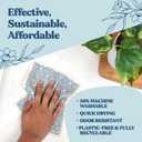 FEBU Swedish Dishcloths for Kitchen | 5 Pack Botanique Reusable Paper Towels Washable | Swedish Dish Towels | Non-Scratch Cellulose Sponge Cloths | No Odor, Biodegradable Cleaning Cloths