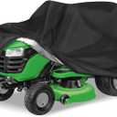 KISEER Outdoors Lawn Mower Cover Waterproof Heavy Duty 420D Polyester Oxford UV Protection Lawn Tractor Cover Fits Decks Up to 54" with Drawstring and Storage Bag