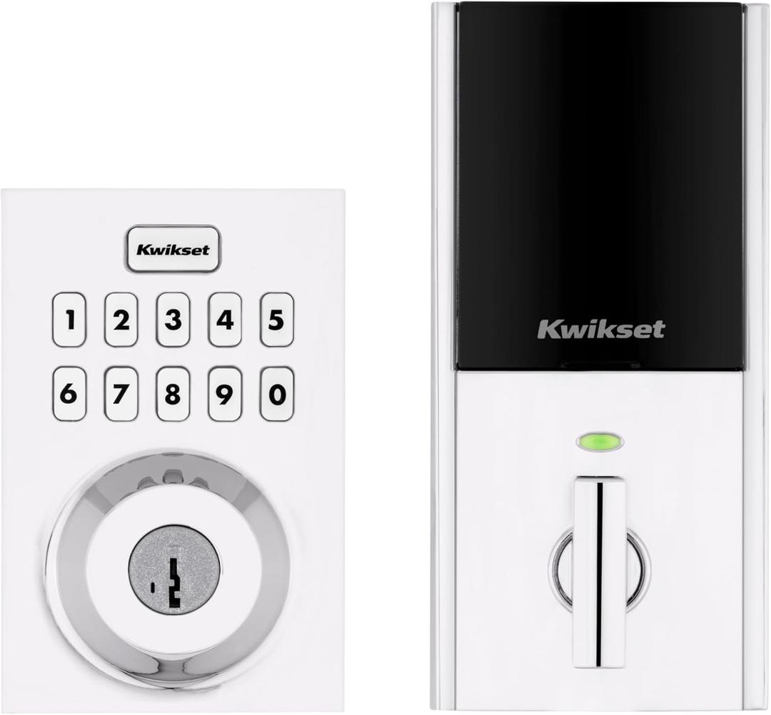 Kwikset HomeConnect 620 Z-Wave Long Range Enabled Keypad Smart Lock Convenient Keyless Entry, Customizable User Codes, Ring Alarm Compatible, Hub Required, Sold Separately Polished Chrome Contemporary