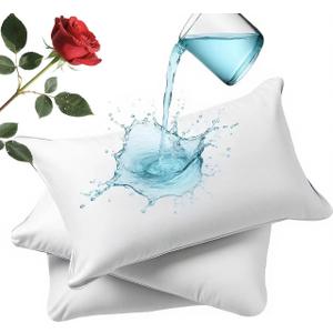 Waterproof Pillow Protectors 4 Pack Queen 20x28 Inches with Hidden Zipper Dust Moisture Sweat Proof Pillow Case Cover Protector Soft Comfortable White (4, Queen 20x28 inches )