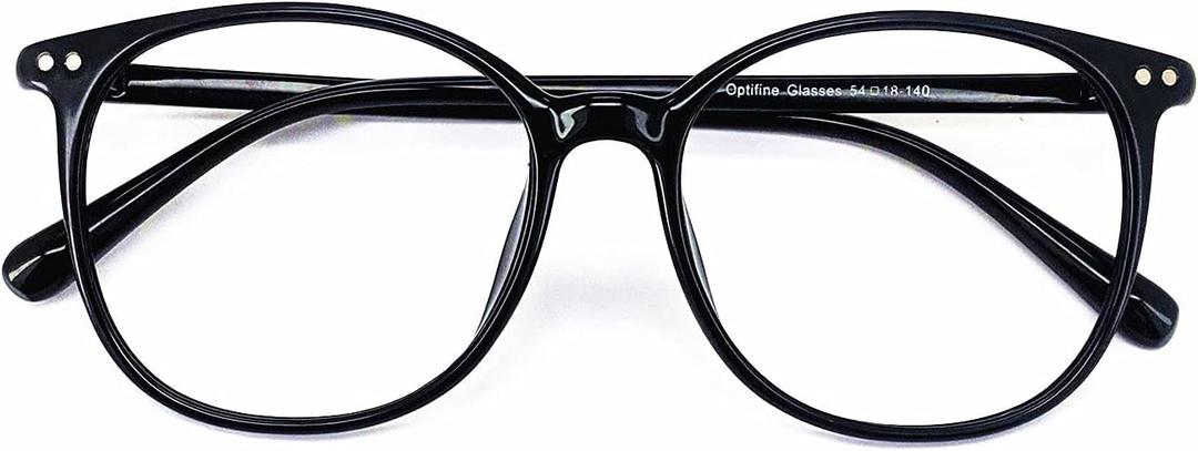 Reading Glasses Anti Blue Light Blocking Reader Oversized Frame for Women Men for Mid Big Face Anti Eyestains (Black)