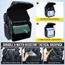 PLUSINNO Cooler Fishing Backpack with Rod Holders 45L Large Water-resistant Fishing Tackle bag Store Fishing Gear Fishing Gifts for Men Father, Sport Bags