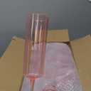 YOUBET 36 Pack Pink Champagne Flutes Plastic - 6 Oz Flower Wavy Champagne Plastic Glasses - Heavy Duty Vintage Disposable Flutes for Wedding Party Birthday Easter Mothers Day