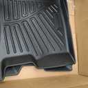 Powerty Floor Mats for 2023-2025 2026 Chevy Colorado/GMC Canyon Accessories, All Weather Car Liners TPE Truck Mats, 1st & 2nd Row Black
