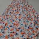GRACE KARIN Women's 2025 Summer Floral Boho Dress Square Neck Strapped Swing A Line Sundress Beach Long Maxi Outfits Orange Floral L