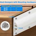 Dock Bumpers,Boat Dock Bumpers for Edging,10ft /20ft Dock Edging Coil Dock Fender Guard for Edge Side and Piling,Marine D-Profile Dock Protector Rub Rail for Boats,Commercial Grade,Includes Screws