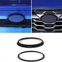 Rear and Front Emblems Trim Ring Cover Compatible with Subaru WRX 2022-2025, Front Hood Rear Trunk Emblem Logo Decorative Accessories (Glossy Black)