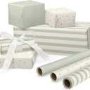 ZICOTO Beautiful Gift Wrapping Paper Rolls for All Occasions - Set of 3 Quality Rolls For Wedding, Birthday, Baby Shower & Christmas - Add a Touch of Magic to Every Gift You Wrap - 17 x 120 in