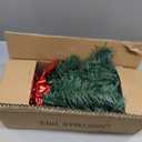 2ft Pre-lit Artificial Mini Christmas Tree,Small Xmas Pine Tree with 50 Lights, Tabletop Christmas Tree Battery Operated Green Xmas Tree for Tabletop