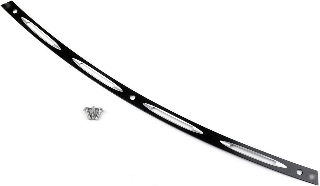 Artudatech Black CNC Cut Windshield Trim for 1996-2013 Electra Street Tri Glide FLHTC