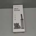 ONCE FOR ALL Fresh Meat Slicer with Handle Kitchen Knife Set For Meat Slicing Shredding, Manual Jerky Cutter Food Slicer For Beef Pork Mutton For Home Cooking BBQ Hot Pot (Black)