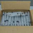 20ml 100Pack Plastic Measuring Syringes with Tip Cap, No-Needle Oral Applicator for Scientific Labs, Pet Feeding, Measurement, Refilling