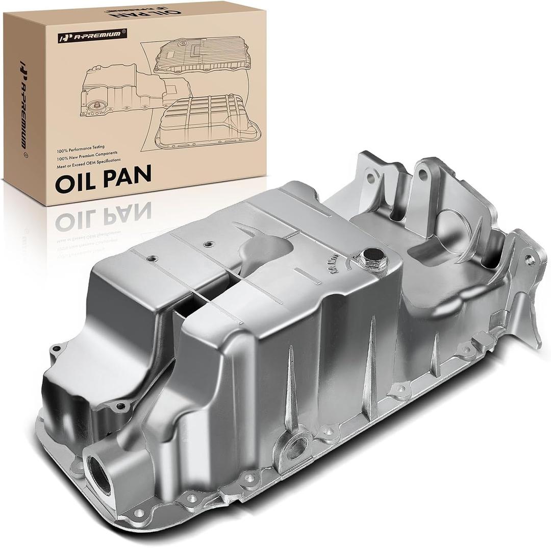A-Premium Engine Oil Pan Sump with Drain Plug Compatible with Chevrolet Cruze 2010-2016, Cruze Limited 2016, Sonic 2012-2018, Trax 2017-2018, 1.8L (No Oil Level Sensor), Replaces 55581970