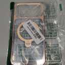 CASEKOO Rose Gold Glossy for iPhone 17 Pro Max Case [360 Spin Magnetic Stand][Fit for MagSafe][17FT Military Protection] Slim Polished for iPhone 17 Pro Max Case with Stand 6.9'', Rose Gold