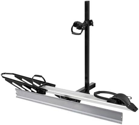 Young Electric Hitch Mount Single Bike Rack with Ramp for Electric Bike, 100 lbs. Capacity Bike Carrier for Truck, Trailer, RV, SUV