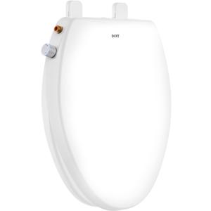 Non-Electric Elongated Bidet Toilet Seat with Dual Nozzle - Front & Rear Wash, Quiet-Close Lid, Adjustable Pressure, Easy Installation, Hygienic Fresh Water Bidet (Elongated)