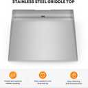 Stanbroil Stainless Steel Flat Top Griddle for Blackstone 17 Inch Tabletop Grill Station, Griddle Replacement Top with Rear Grease System