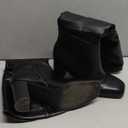 Coutgo Womens Knee High Boots Chunky Block Heels Square Toe Side Zipper Faux Suede Fall Winter Comfort Boot (6, Glossy Black)