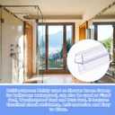 Lineshading 2 Pcs Glass Shower Door Seal Strip with Drip Rail for 1/4"(6mm) Glass, Length 27.5"/0.7m, Frameless Glassdoor Sweep Stop Shower Leaking