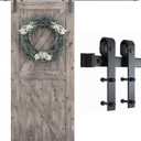 SMARTSTANDARD 6.6 Feet Heavy Duty Sturdy Sliding Barn Door Hardware Kit -Smoothly and Quietly -Easy to Install -Includes Step-by-Step Installation Instruction Fit 40" Wide Door Panel (J Shape Hanger)