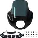 FATECIM Headlight Quarter Fairing with 13" Smoke Windshield & Bracket Mount For Harley 2018-2020 2025 Street Bob FXBB, 2021-2024 Street Bob 114 FXBBS, 2020-2024 Softail Standard FXST