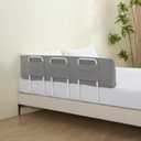 Bed Guard Rail for Toddlers, 59inch Foam Padded Side Rail for Queen King Twin Full Size Bed, Bedrail for Toddler, Bed Railing