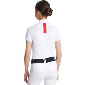 FitsT4 Sports Girls Equestrian Show Shirts Short Sleeve Horse Riding Shirt Button Up Performance Shirt Rider Top Size Small