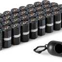 Amazon Basics Dog Poop Bags with Dispenser, 600 Count, Enhanced for Guaranteed Leakproof, Unscented, Includes Leash Clip