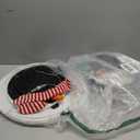 Juegoal Set of 2 Lighted Christmas Snowman Decorations, 3.5+2.3FT Outdoor Collapsible White Snowmen with LED Lights, Pre-Lit Pop Up Xmas Yard Display, Plug in for Holiday New Year Winter Lawn Garden