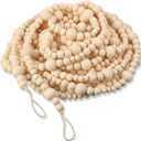 Giegxin 1 Pcs 32.8 Feet Christmas Wooden Bead Garland Xmas Tree Beads Garland Rustic Wood Beaded Decor for Christmas Holiday Rustic Home Farmhouse Decoration (Wood Color)