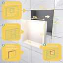 Shower Niche 12"x12" Lighted Niche for Shower Wall Stainless Steel Waterproof ShelfShower Lighting with Bathroom Storage Matte White 12"x 12"