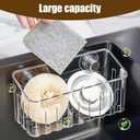 Sink Faucet Organizer, Suction Cup Sink Caddy Rack, Easy to Clean, Sponge Holder for Kitchen Storage
