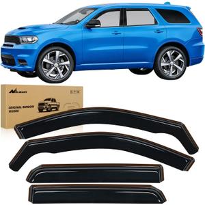 Nilight Window Visor Compatible with Dodge Durango 2011-2022 2023 2024 2025 2026 in Channel Window Deflectors Sun Shades, Rain Guards Acrylic-4pcs