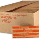 Huron Flat Coin Wrapper, Assorted Penny/Nickel/Dime/Quarter Rolls (1000 pcs)