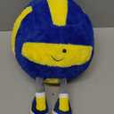 XIGUI 13 inch Soft Sports Pillow - Funny Volleyball Stuffed Plush Gifts for Boys and Girls, Cute Volleyball Room Decor (Blue-yellow)