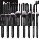 DUcare Professional Makeup Brushes Set 27Pcs Makeup Brush Set Premium Synthetic Kabuki Foundation Blending Face Powder Blush Concealers Eye Shadows Brushes (black)