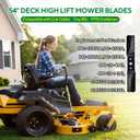 3-Pack 942-05056 High Lift Mower Blades for Cub Cadet 54-Inch Deck, Fits Ultima ZT1-54, ZT2-54,RZT-L54, RZT-S54, XT1,XT2, 6-Point Star Star Center Hole, Replaces 742-05056A 942-05056