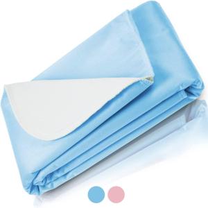 Vive Washable, Waterproof Bed Pad for Incontinence (34" x 36") - Reusable Incontinence Mattress Protector for Adults & Elderly - Bed Wetting Protection Mattress Pad - Underpad Bedwetting Sheet (Blue)