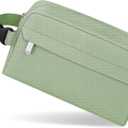 Small Insulated Snack Bag Lunch Box,Collapsible Reusable Small Lunch Bag with Snap Buckle Handle for Beach Travel Picnic,Green 5-Can(3L)