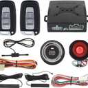 EASYGUARD EC003N-K Car Alarm System keyless Entry pke Remote Engine Start Stop Push Start Stop Automatically Lock or Unlock car Door Universal Version fits for Most dc12v Cars