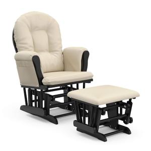 Storkcraft Premium Hoop Glider & Ottoman (Black with Beige) GREENGUARD Gold Certified, Solid Wood Craftsmanship, Convenient Storage Pockets, Smooth-Gliding Chair for Nursery, Multi-Award-Winning Storkcraft Premium Hoop Glider & Ottoman (Black with Beige) GREENGUARD Gold Certified, Solid Wood Craftsmanship, Convenient Storage Pockets, Smooth-Gliding Chair for Nursery, Multi-Award-Winning