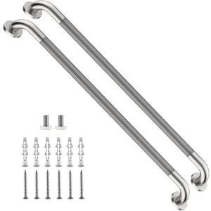 ZUEXT 2 Pack 36 Inch Extra Long Brushed Nickel Anti Slip Safety Grab Bars