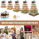 7 Tier Cupcake Stand for 100 Cupcakes, Cake and Cupcake Combo Dessert Tower Holder, Clear Acrylic Cupcake Riser, Large Pastry Cupcake Display for Birthday Wedding Party…