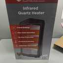 BLACK+DECKER Infrared Radiant Quartz Tower Heater, 1500W Space Heater with Adjustable Thermostat, Portable Heater with 2 Settings, Personal Heater for Home and Office, BHTI06, Black