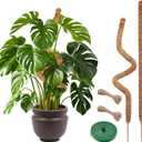Plant Sticks Support Tall  Large Moss Pole Monstera Plant Support 48 Inch (1 Pack), Bendable Tall Moss Pole for Plants, Indoor Climbing Pole, Easy to Shape and Use