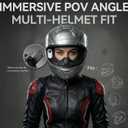 Motorcycle In-helmet POV Mount Fit for Insta360 GO 3S/GO 3 Action Camera, Anti-Slip Clip & Magnetic 1-Second Quick Release, 360 Adjustable POV Mount for Full Face/3/4/Off-rodad/Flip-up Helmets